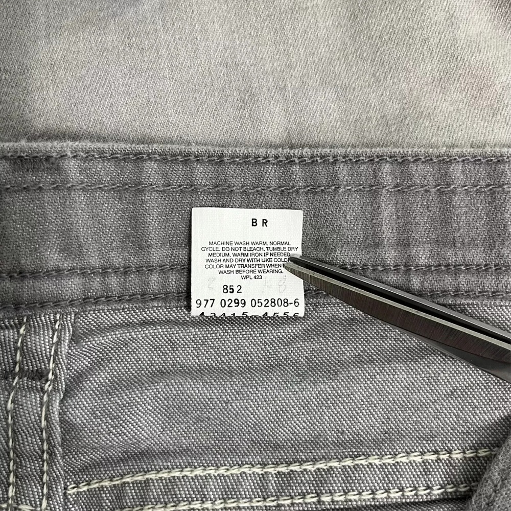 Levi's Jeans Men's Size 38 Gray Cotton Blend Leather Tab Vintage 90s‎ Paper Tag - Picture 10 of 11
